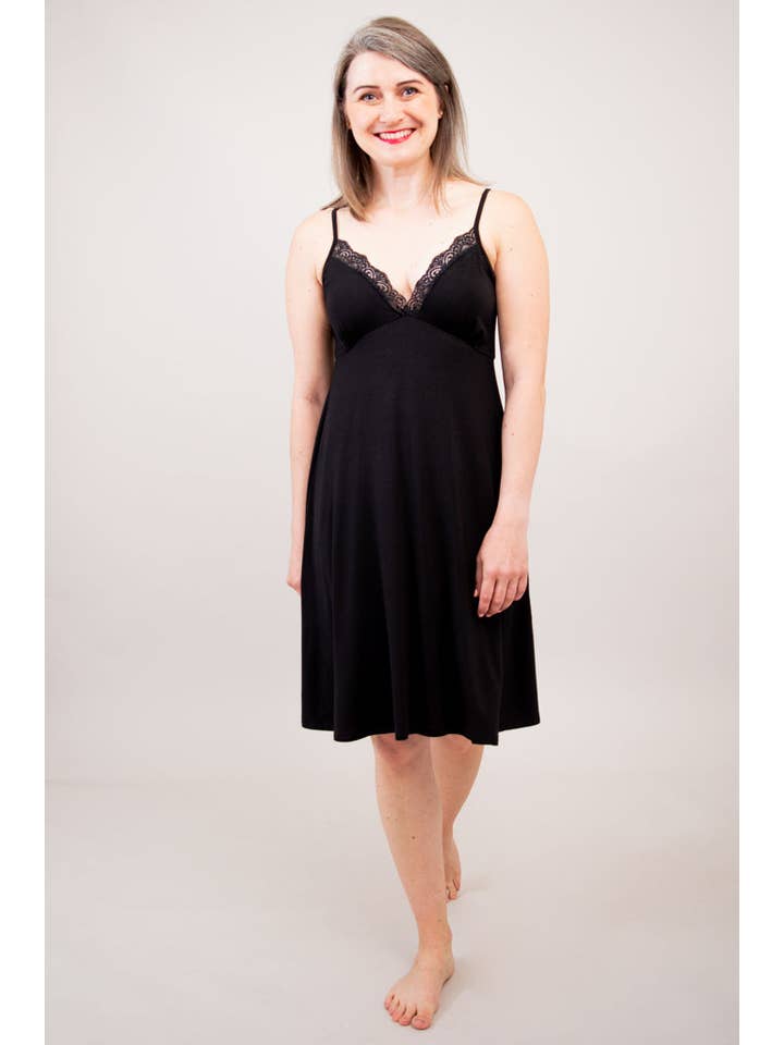 Blue Sky Clothing Co LLC - Vendita all'ingrosso Vestito - Donna - Abito sottoveste Mina, nero, bambù5