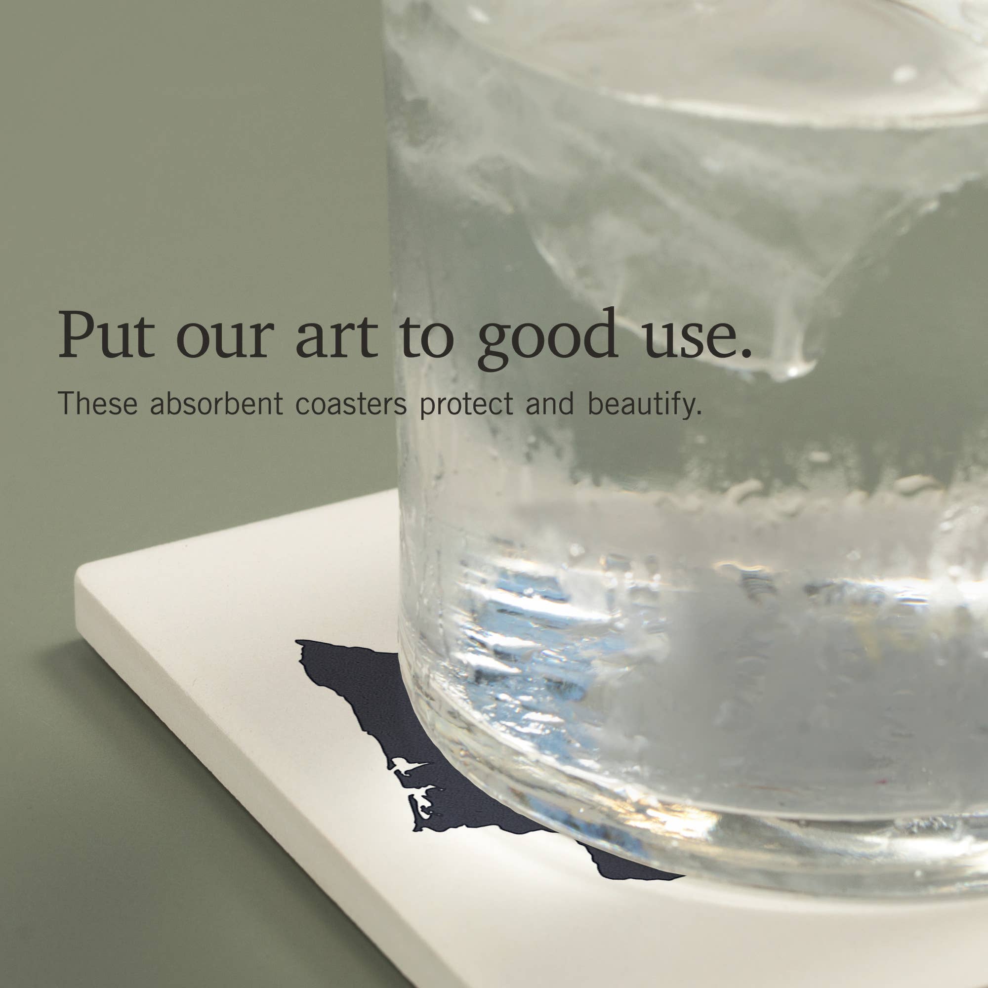 Lantern Press - Wholesale Coasters - CERAMIC COASTER Washington, Home State, Gray on White3