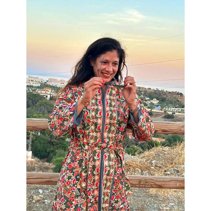 Kinomy - Vente Kimono – femme - Kimono de luxe en coton brodé, manteau pour femme, kimonos4