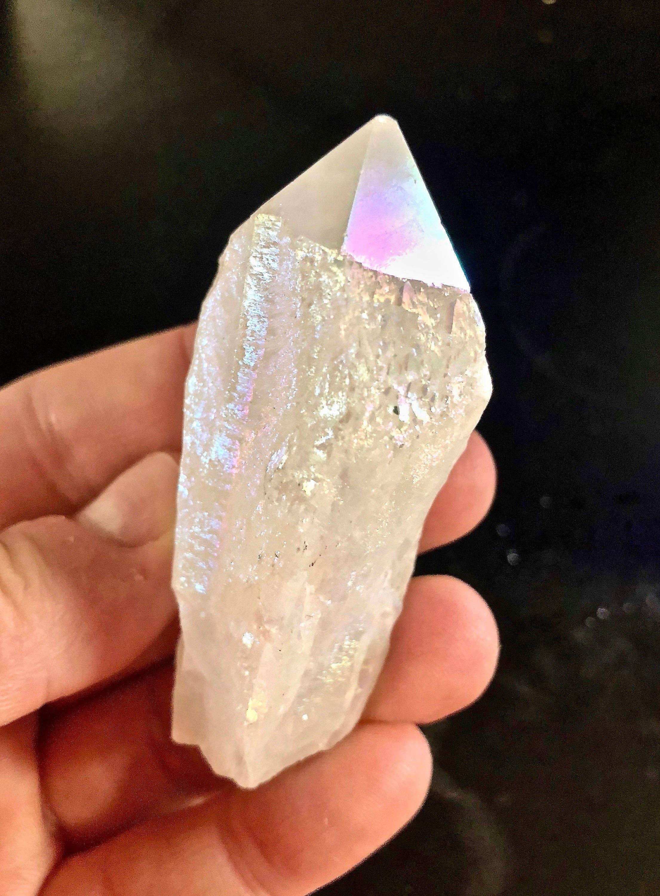 New Moon Beginnings - Wholesale Spiritual Stone/Crystal - Raw Angel Aura Quartz Crystal Point8