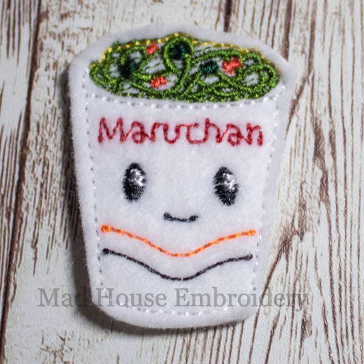 Soup Cup Feltie | Soup Cup Felt | Uncut Soup Cup Feltie | Uncut Vinyl Feltie | Uncut Felt | Felt Applique | Felties | Feltie Embellishment for wholesale by Mad House Embroidery