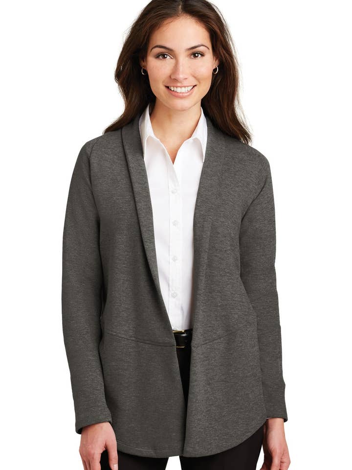 Ink Tees Custom T-Shirt Personalized Print, Premium Quality, Fast Turnaround, Multiple Colors Port Authority Women's Interlock Cardigan. L807 for wholesale by Ink Tees Custom Tshirts