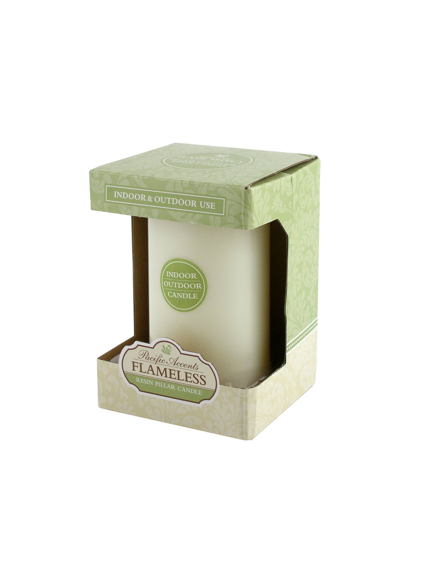 Flipo Group, Ltd. - Vendita all'ingrosso Candela senza fiamma - Candele a colonna LED senza fiamma in resina avorio per uso esterno3