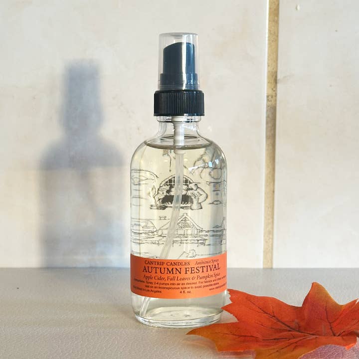 Autumn Festival 4 fl oz Room Ambience Spray for wholesale by Cantrip Candles