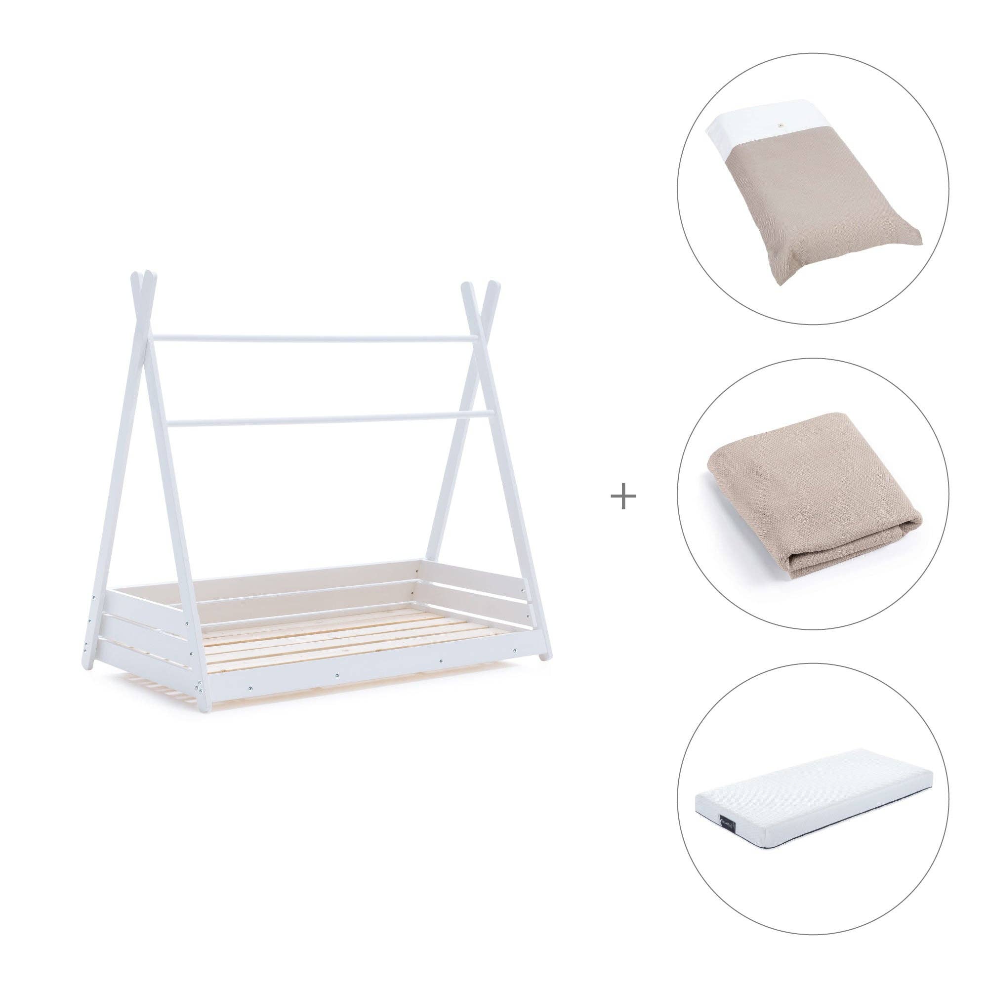 Alondra Baby - Wholesale Bed - Kids & Baby - Montessori Cabin Bed 70x140 cm with Brown Textile · Homy Arena3