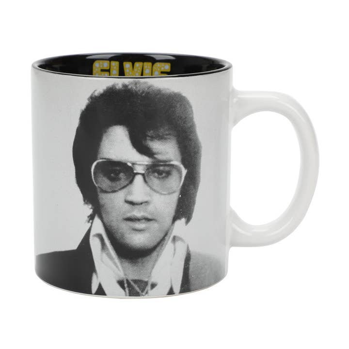 Elvis Profile Art 16 Oz. Ceramic Mug for wholesale by Bioworld Merchandising