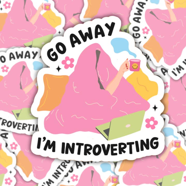 Studio Fifty One - Wholesale Sticker - Go Away, I'm Introverting Waterproof Sticker