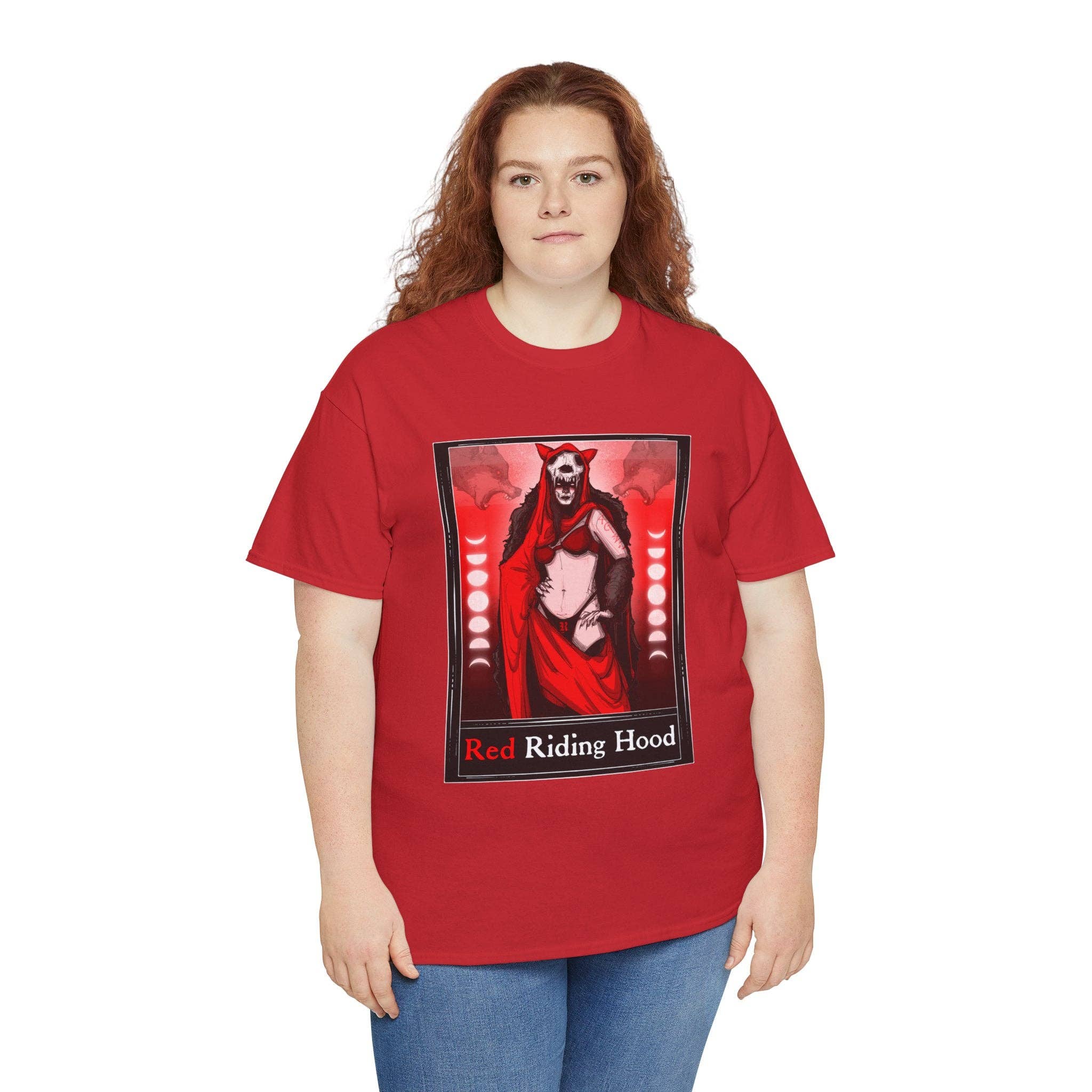 LVB Art - Wholesale T-Shirt (Graphic) - Unisex - Red Riding Hood Tarot  (Front & Back Print) Unisex Heavy Cotton Tee23