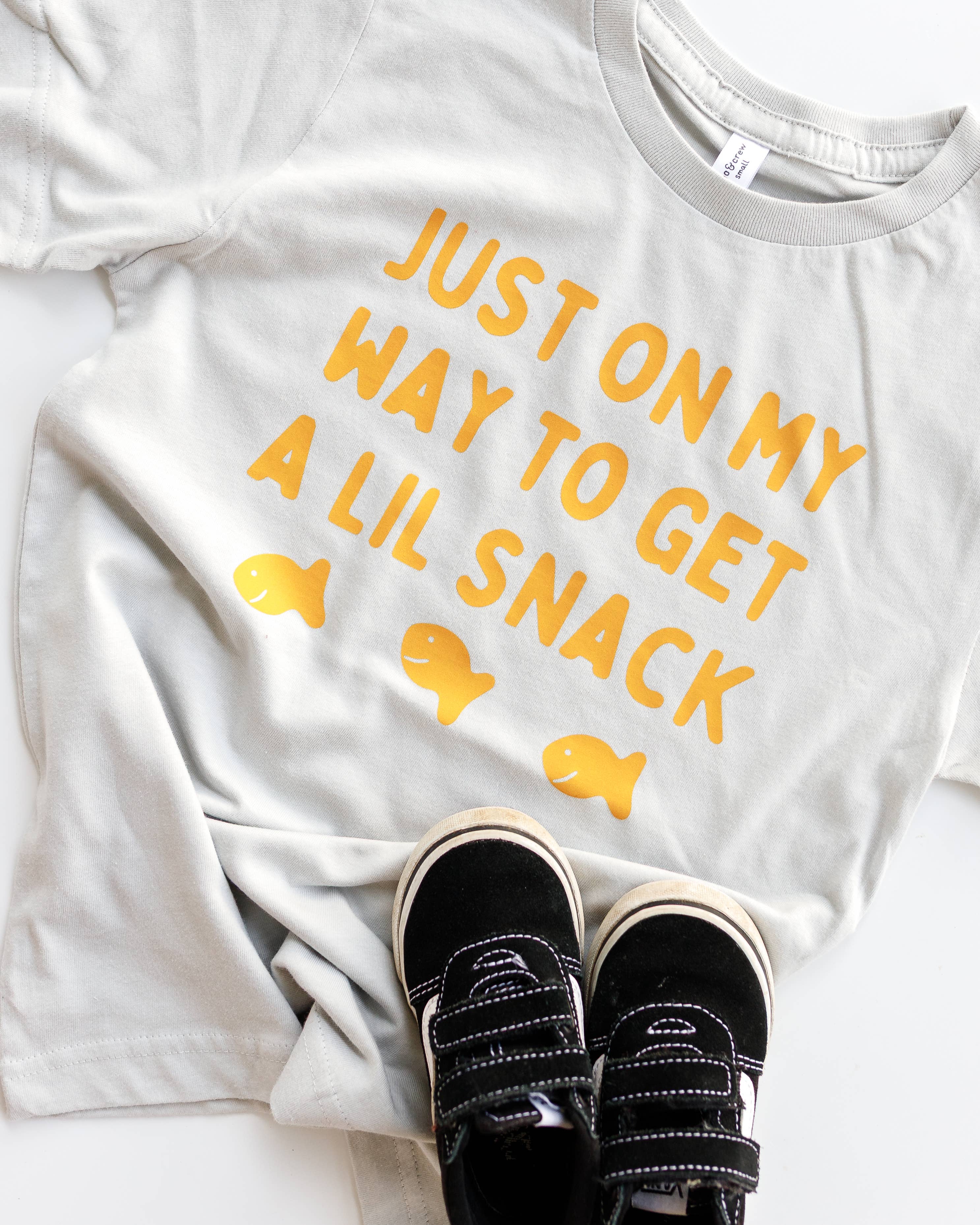 Argent T-shirt Enfant Bébé Tout-petit Lil Snack en vente sur Faire2