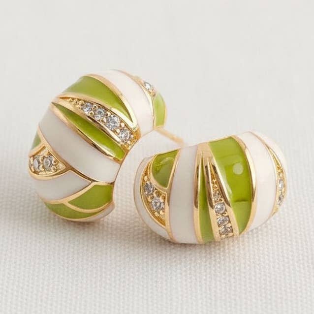 Floral Gemstone Drop Earrings for wholesale by Ellemadera