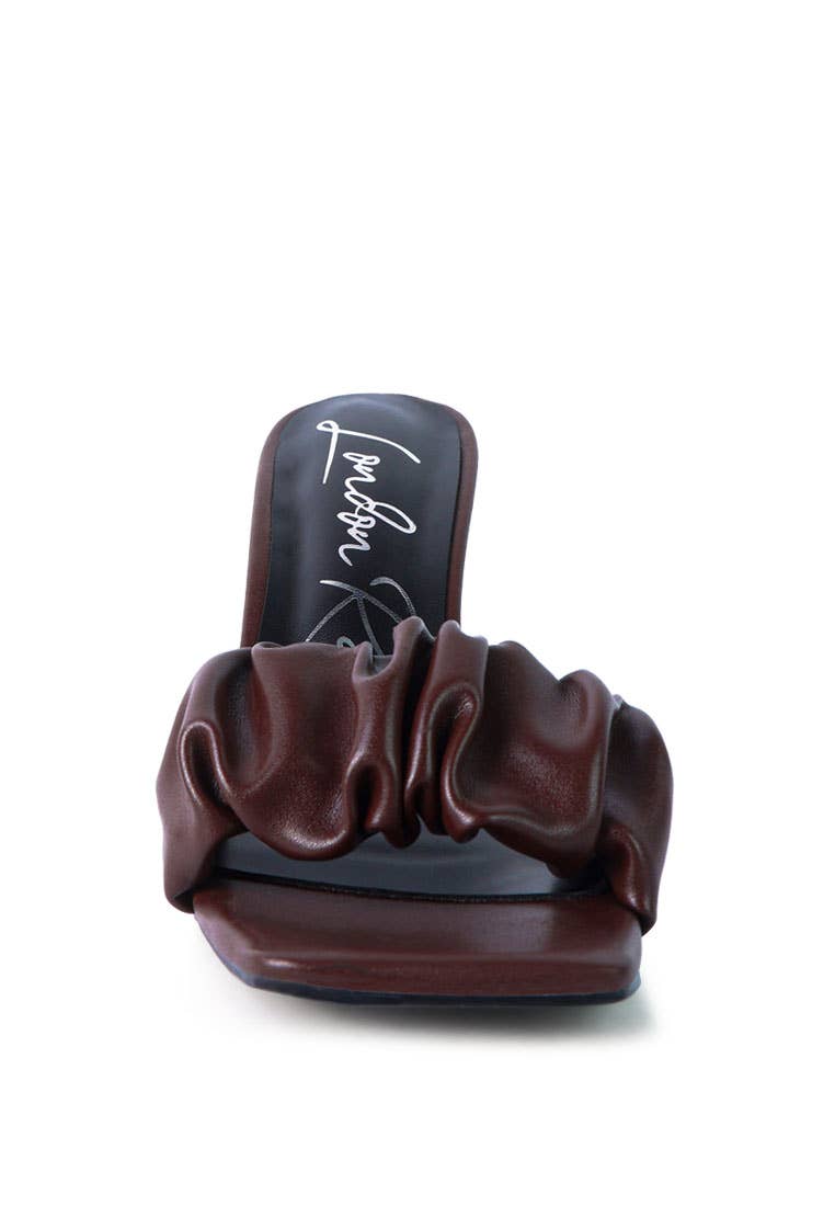 Rag Company - Wholesale High Heels - Women's - Rebel Ruched Straps Spool Heel Sandals12