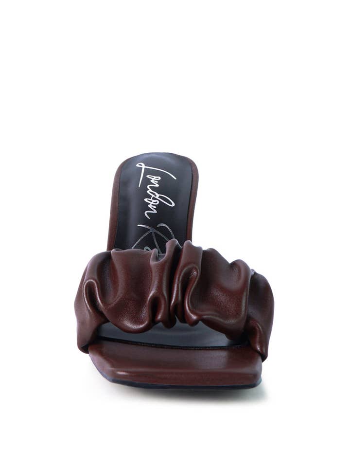 Rag Company - Wholesale High Heels - Women's - Rebel Ruched Straps Spool Heel Sandals12