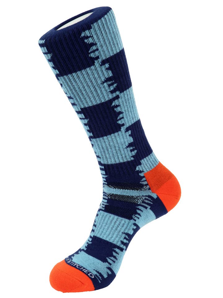 Jagged Checker Athletic Socks for wholesale by Unsimply Stitched