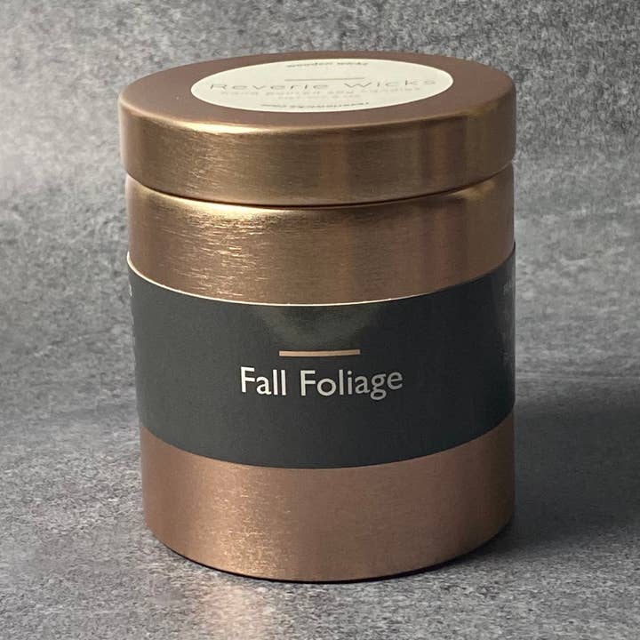 Bougie feuillage d'automne de 9 oz (mèche en bois) pour la vente par Reverie Wicks