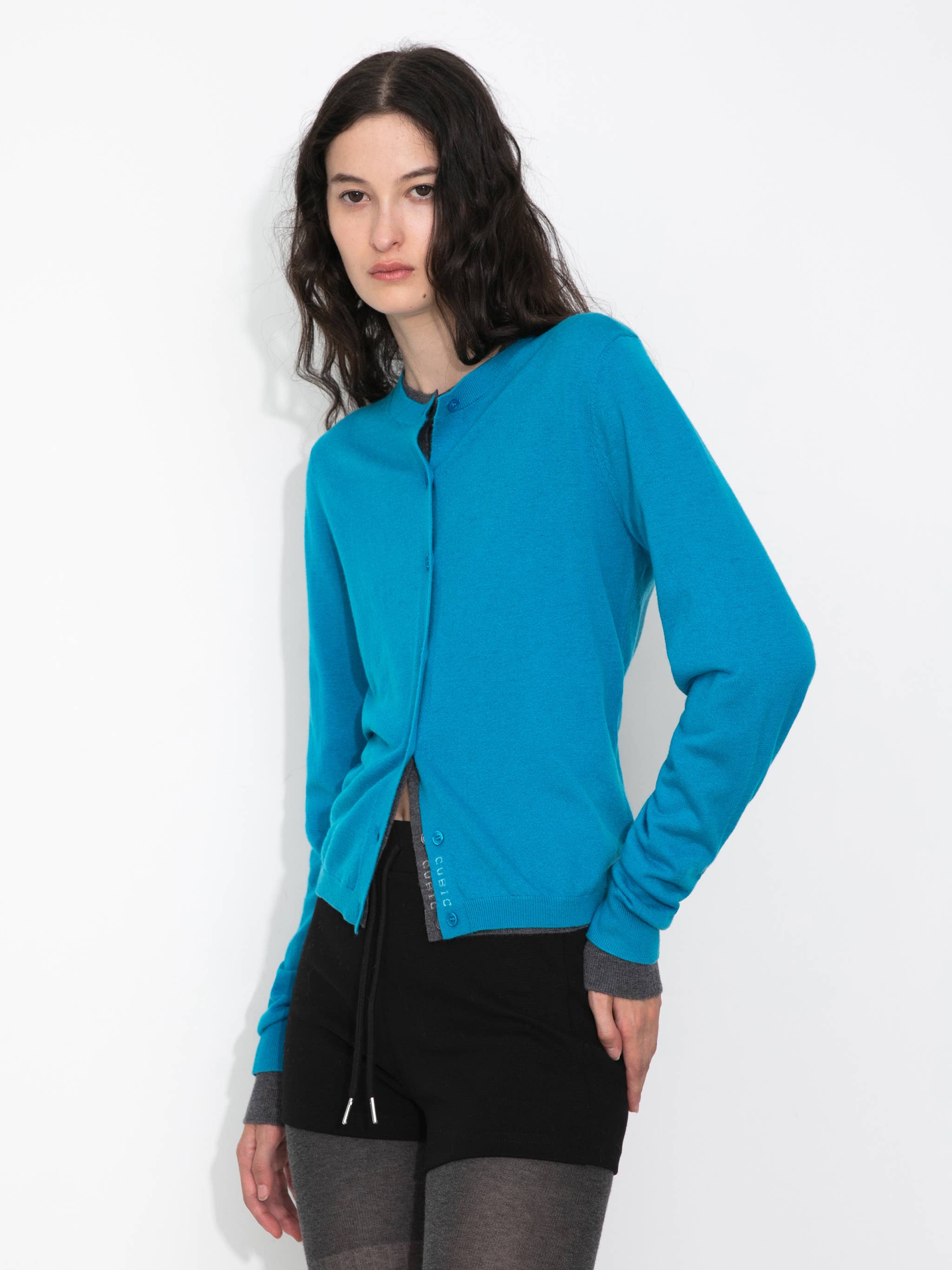 CUBIC – wholesale Cardigan – Women’s – 100% Wool Knit Cardigan with Crew Neck7