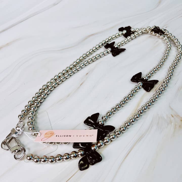 Ellison+Young - Wholesale Phonecase Strap - Bows And Beads Crossbody Phone Lanyard4