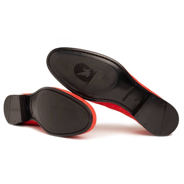THE BARON’S CAGE - Wholesale Loafers - Men's - Red Suede Loafer Shoes: Mr Bob3