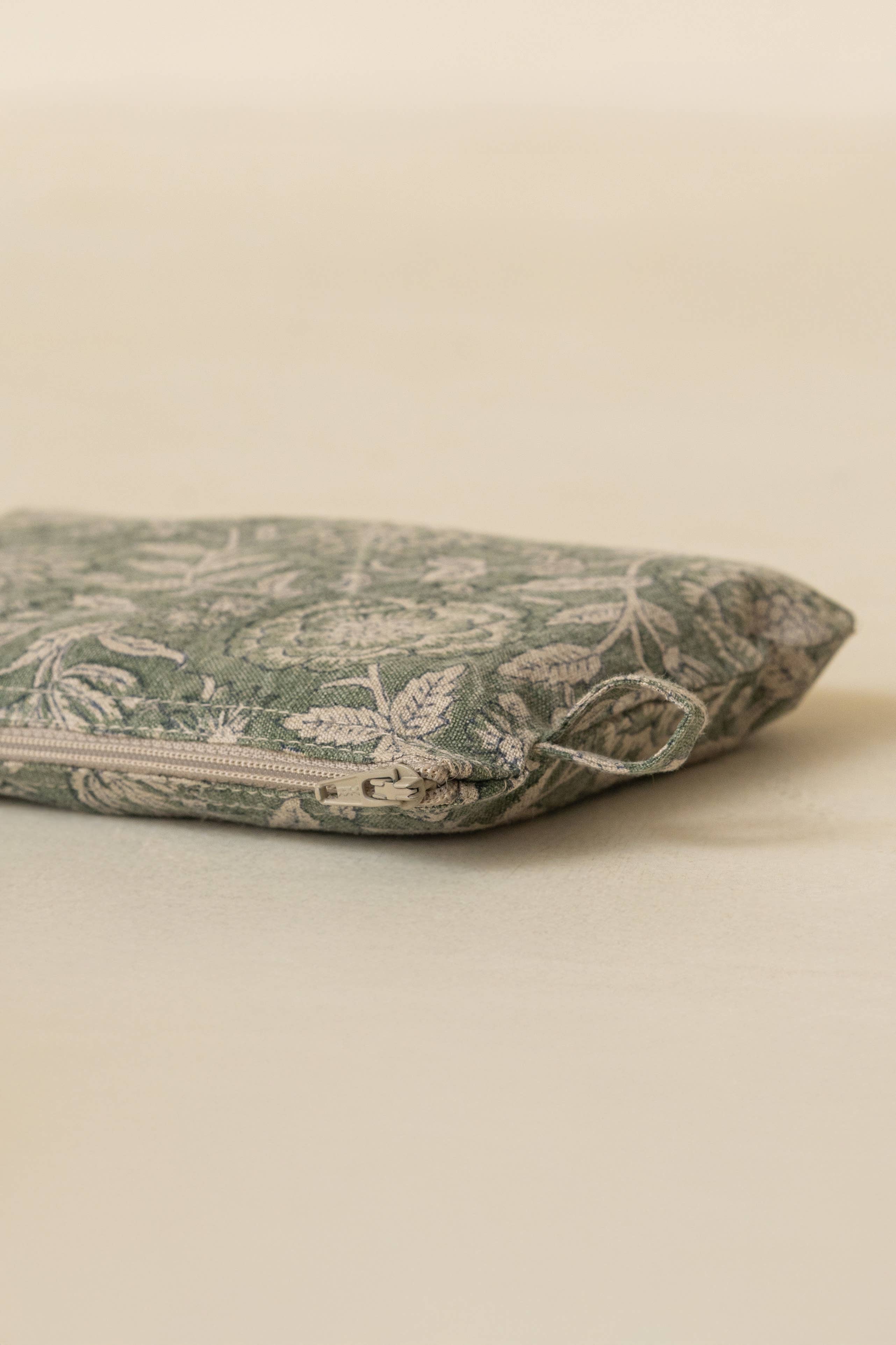 Rio Grøn Bloktryk Rio Linned Lille Pung – Tidløst Bærestykke for engroshandel på Faire2