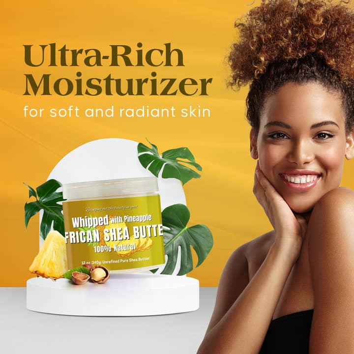 RA Cosmetics - Wholesale Body Balm/Butter - Whipped African Ivory Shea Butter, Pineapple - 12oz7