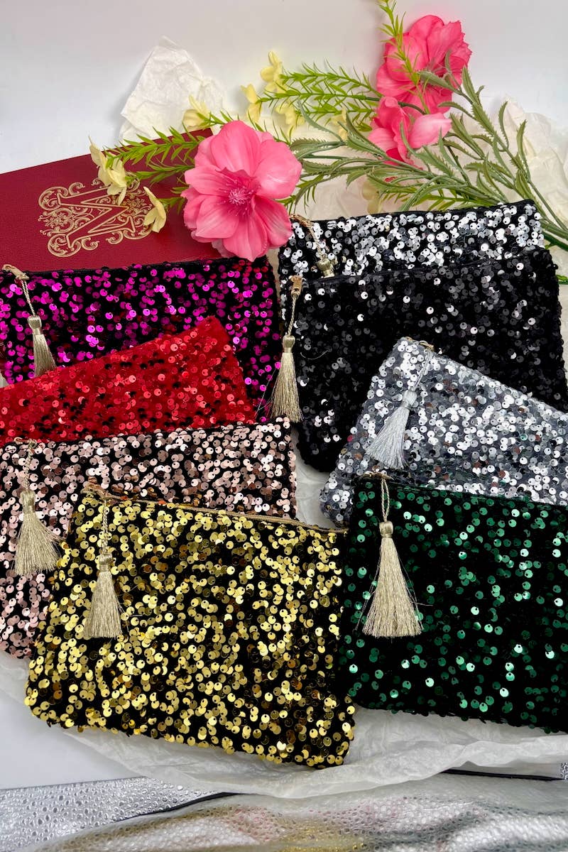 BYREN | ÉLINE L'ATELIER - Vente Pochette – femme - Trousse à maquillage avec sequins CY46
