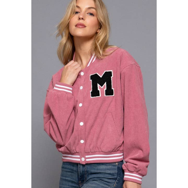 Paperdoll - Wholesale Varsity/Baseball Jacket - Women's - LONG SLV CODUROY VARSITY JACKET12