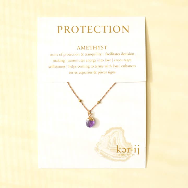 Collana con pietra curativa su carte per la vendita all'ingrosso da parte di Ker-ij Jewelry