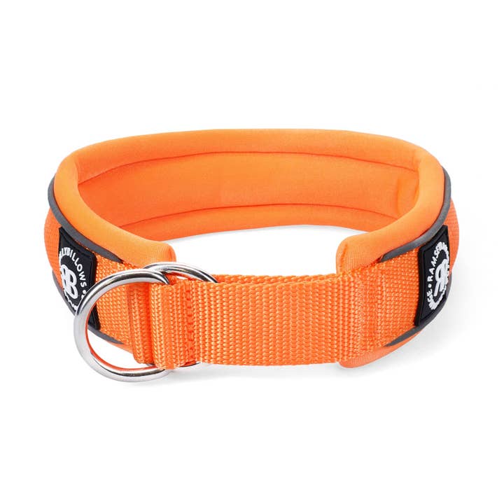 4cm Slip on Collar | Soft Padded & Reflective - Orange v2.0 for wholesale by BullyBillows Ltd