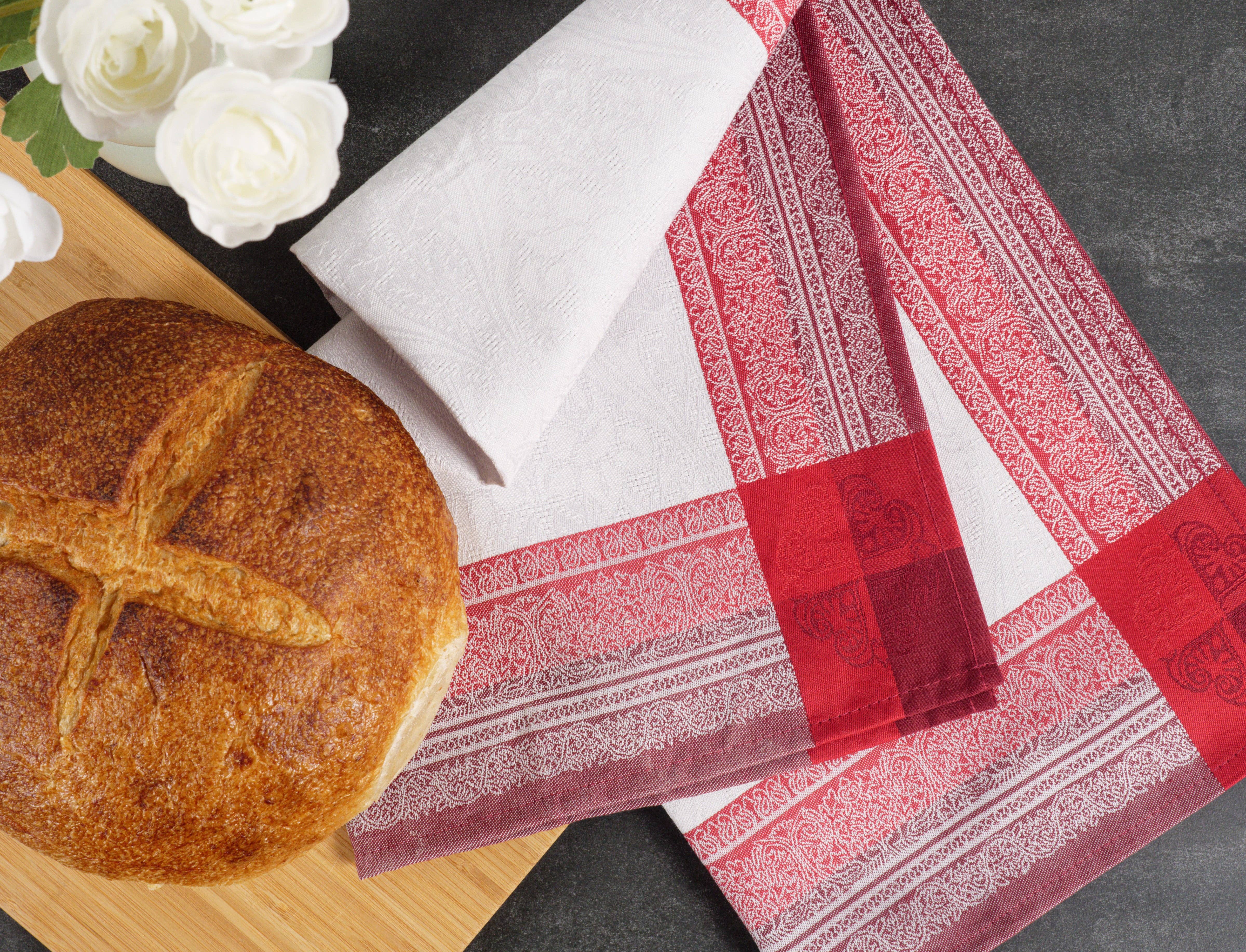 Winter Alma Holiday Portuguese Jacquard Kitchen Towel - 19" x 30" for wholesale on Faire0