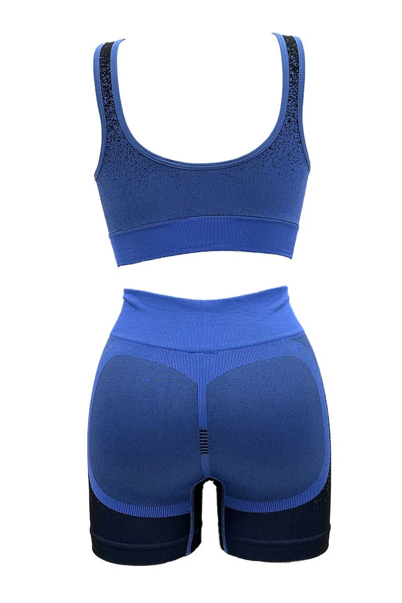 Assorted Bicolor Sport Comfort Bra + Cyclist Set/T33102 for wholesale on Faire7