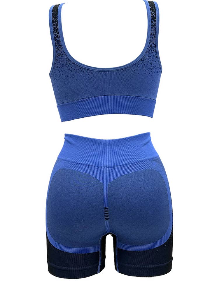 Assorted Bicolor Sport Comfort Bra + Cyclist Set/T33102 for wholesale on Faire7
