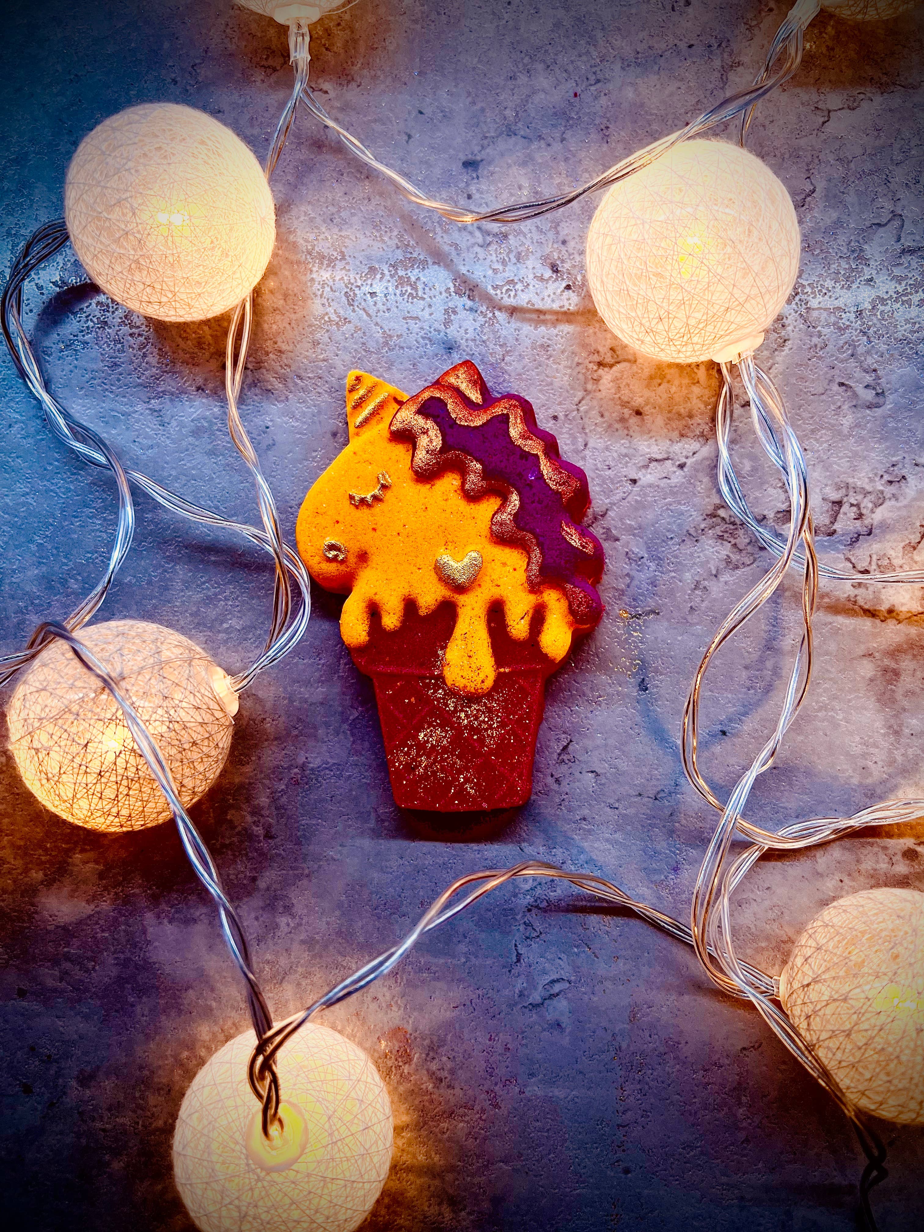 Unique creations soap company - Wholesale Bath Bomb/Fizz - UNICORN ICE CREAM bath bomb1