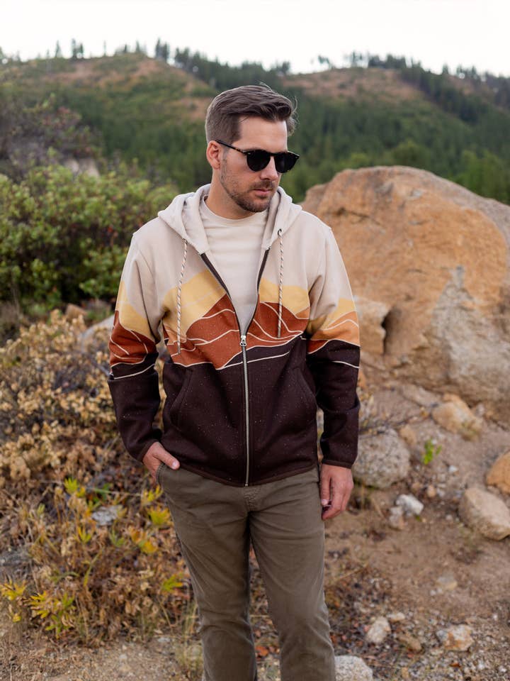 Happy Earth - Wholesale Hoodie – Unisex - Retro Range Zip Hoodie4