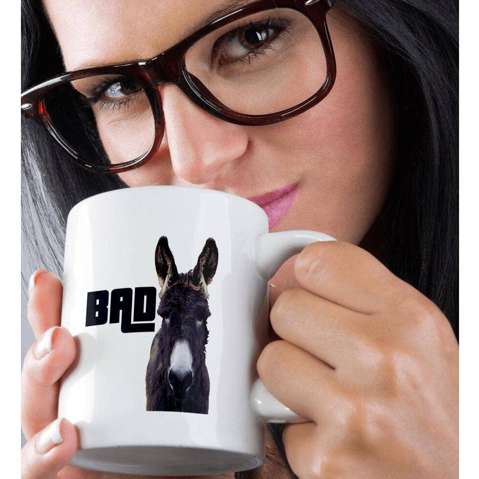 3dRose - Wholesale Coffee Mug - 3dRose, Photograph of a donkey on white background - BADASS., Mug9