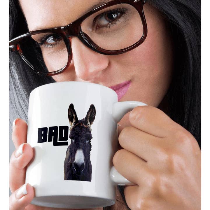 3dRose - Wholesale Coffee Mug - 3dRose, Photograph of a donkey on white background - BADASS., Mug9