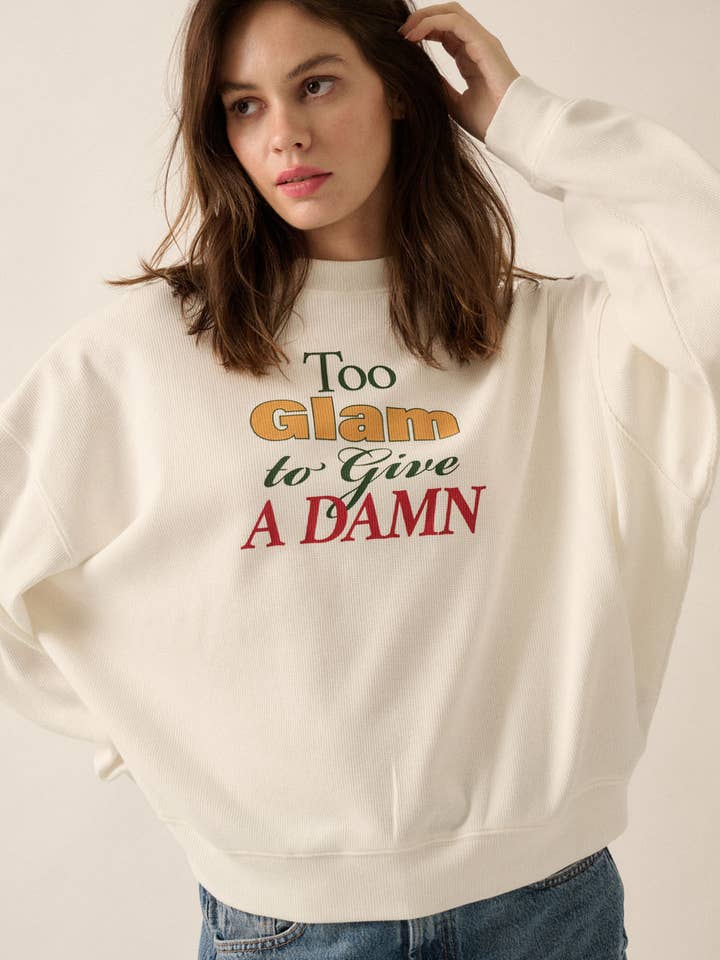 Top Grafico Termico Oversize Troppo Glam per la vendita all'ingrosso da parte di Promesa USA