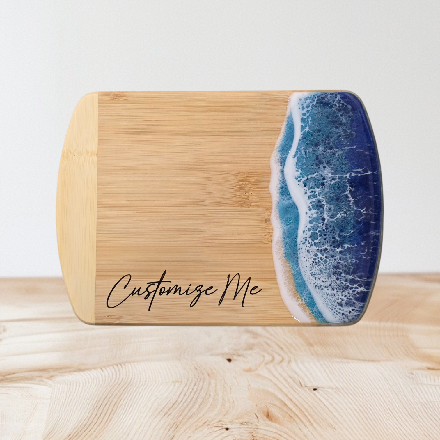 Gulf Coast Custom - Wholesale Cutting Board - Miniature  Bamboo Ocean Resin Art Board  with Name Drop4
