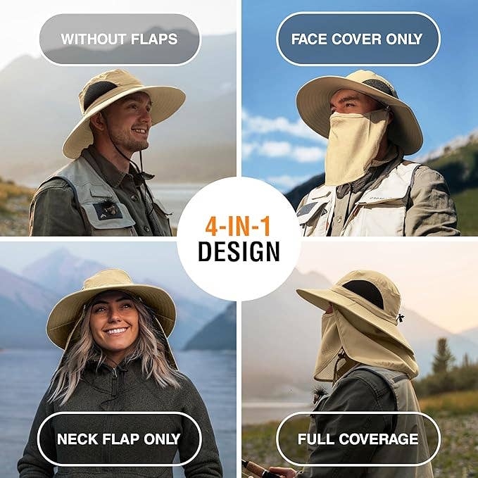 GearTOP – wholesale Bucket hat – Unisex – Sun Hats with Removable Flaps - UPF 50+ (100 Pcs box)


13