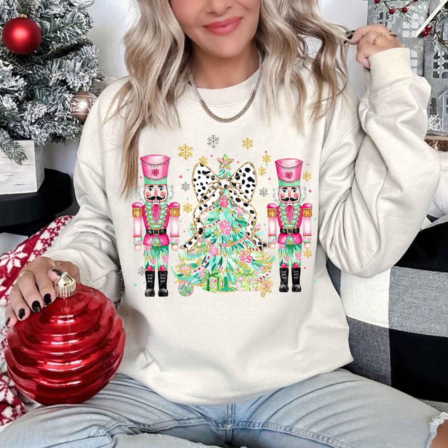 NVC Ecommerce LLC - Wholesale T-Shirt (Graphic) - Women's - Coquette Colorful Xmas Tree Tee, Nutcracker Sweater4