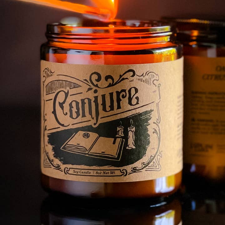 Ludlow Luna - Wholesale Jar/Filled Candle - CONJURE Soy Candle [Scent: Citrus + Oakmoss + Amber]0
