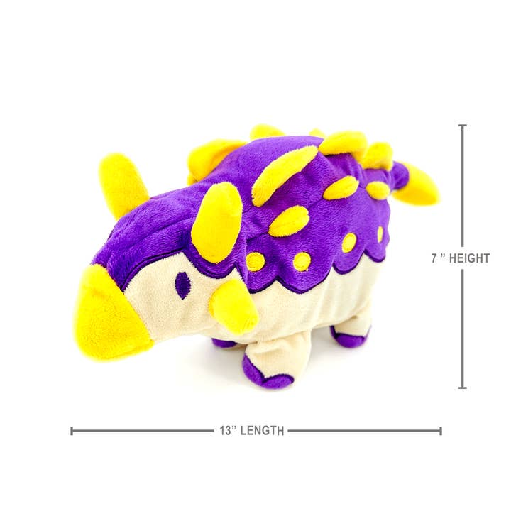 Womple Studios - Wholesale Stuffed/Plush Toy - Kids & Baby - DinoGlows Ankylosaurus Reversible Fossil Plush Dinosaur4