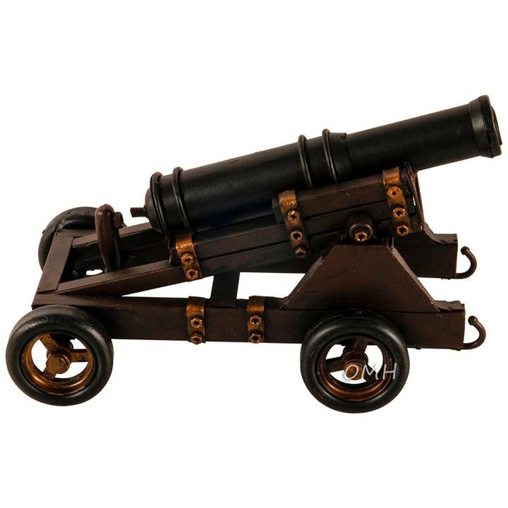Old Modern Handicrafts, Inc. - Wholesale Decorative Tabletop Object - Cannon Sur Roues Grandeur Nature Model