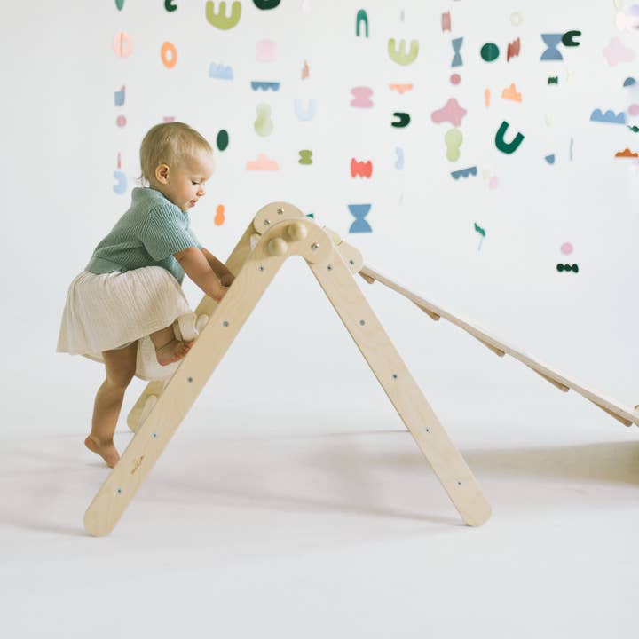milin - Wholesale Wood Toy - Kids - Toddler climbing triangle, wooden gym for children2