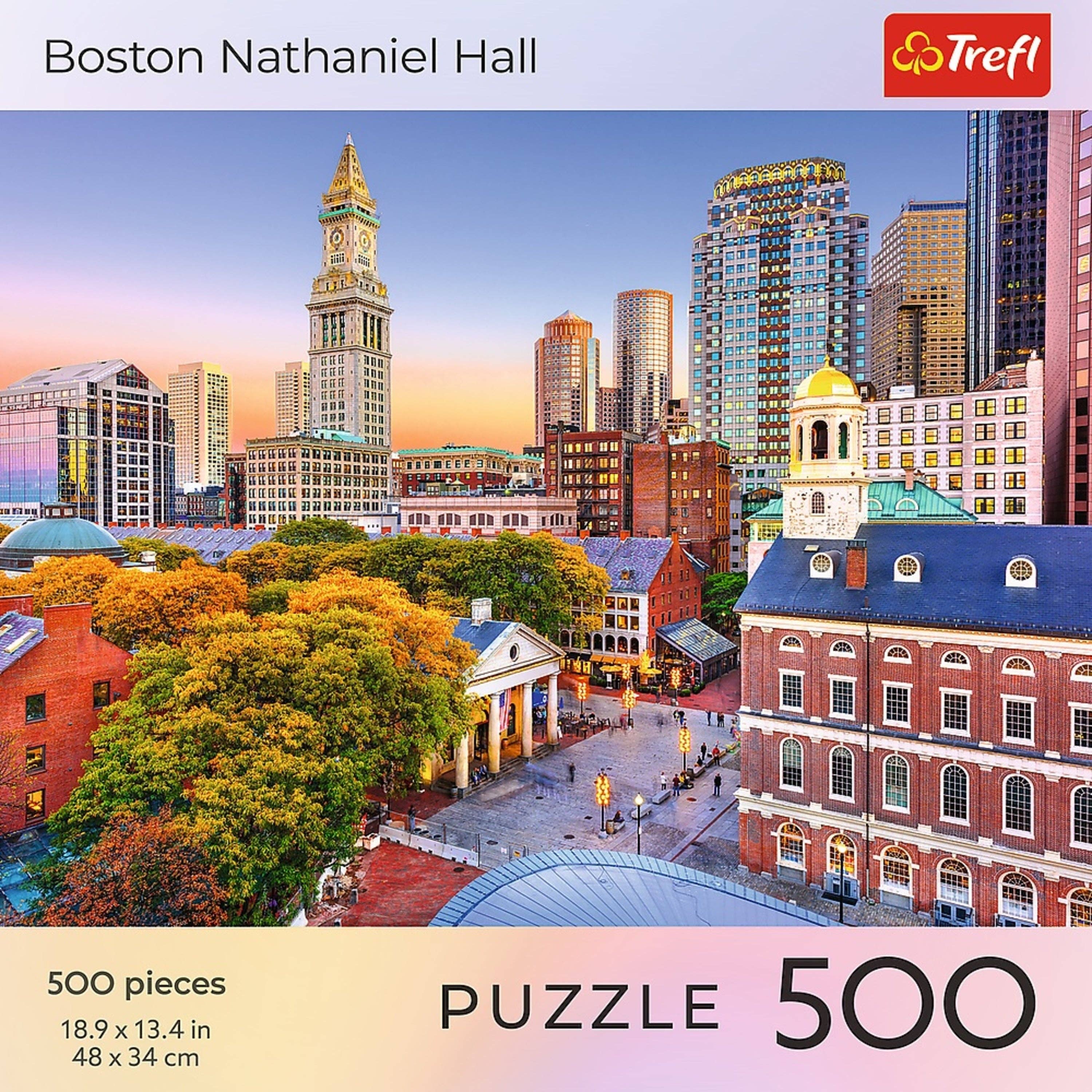 Trefl USA - Wholesale Puzzle - Adult - Trefl Red 500 Piece Puzzle - Cities - Boston Nathaniel Hall1