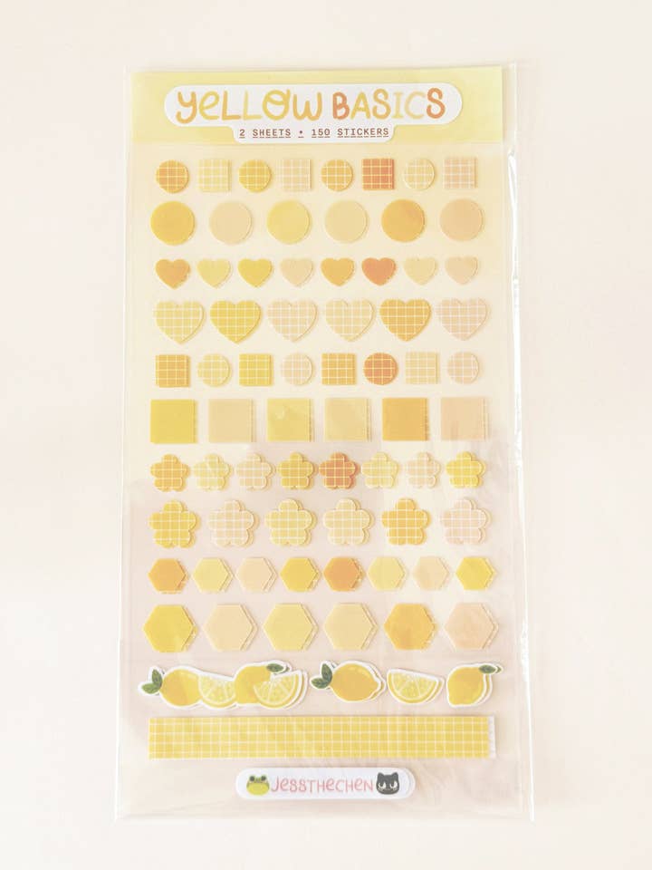 Autocollants de base pour planificateur | Jaune pour la vente par Jessthechen