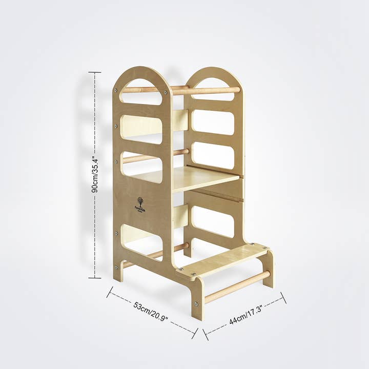 Forest Kids – Brinquedo de madeira - Crianças por atacado – Torre de Aprendizagem Ajustável para Crianças | Torre de Cozinha Montessori8