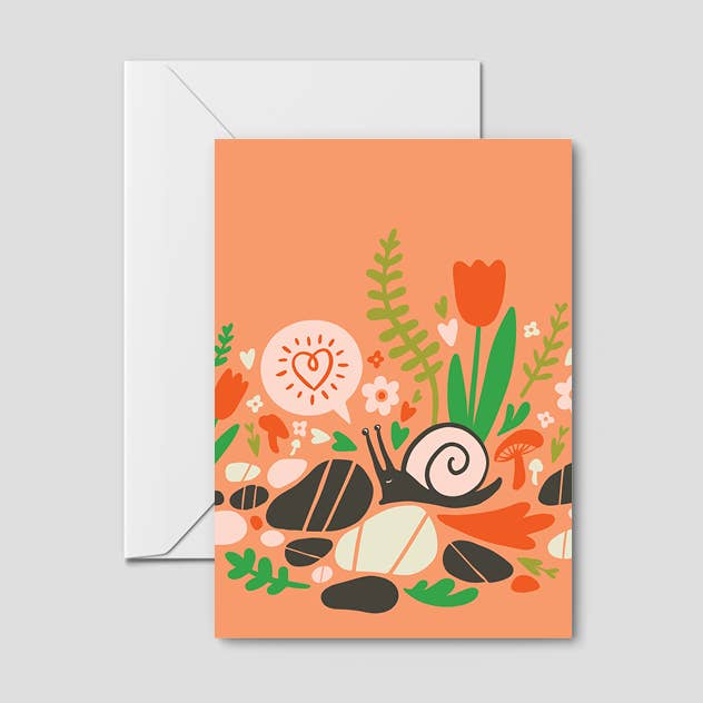 Carte de vœux Hello from the Snail Trail pour la vente par Heartfelt Hello