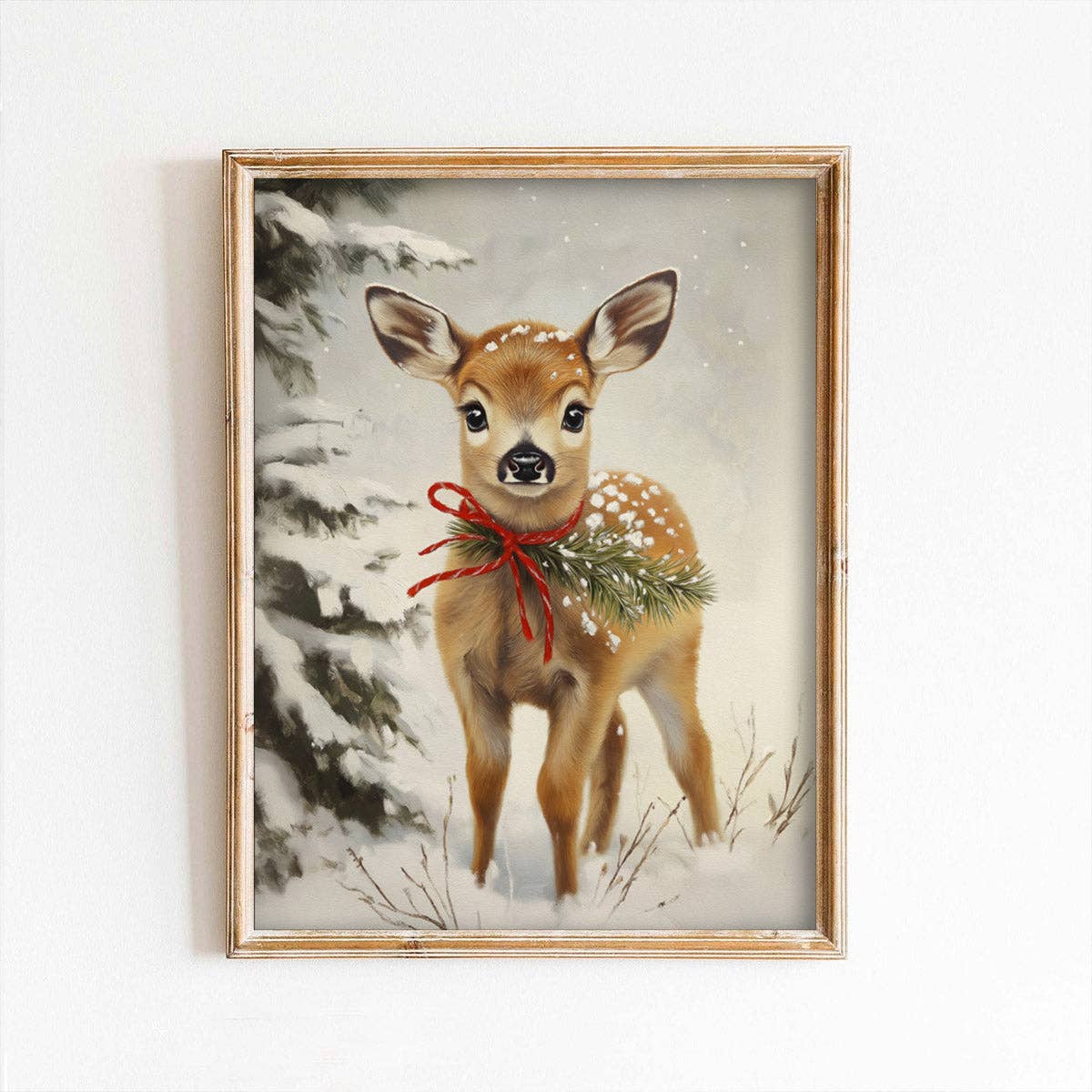 Paper House Print Shop – wholesale Art print – Roe Deer In Snow Art Print