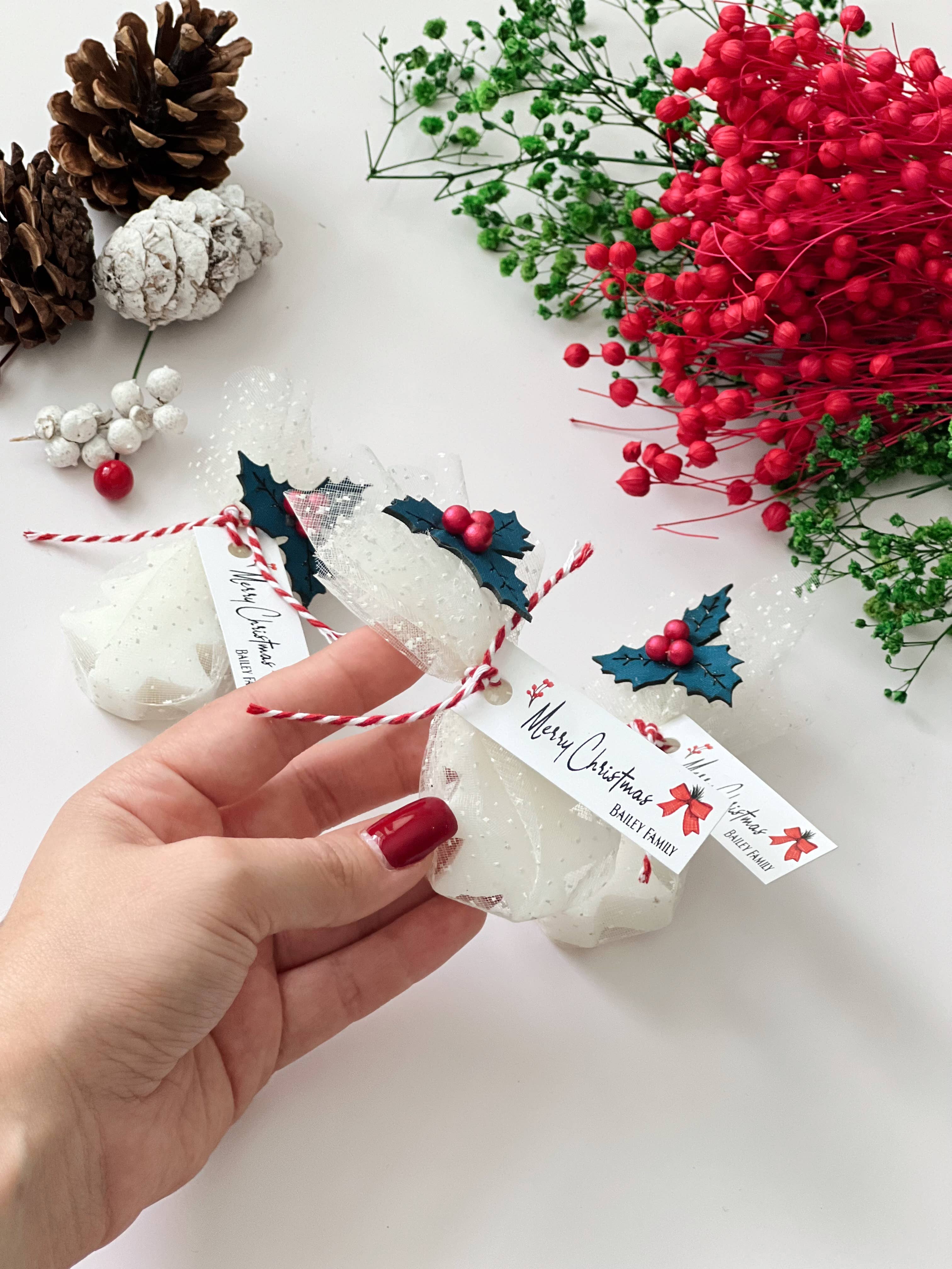 Uniq Favors - Vente Décoration de Noël - Savon pour sapin de Noël, cadeaux pour les fêtes, cadeaux pour collègues5