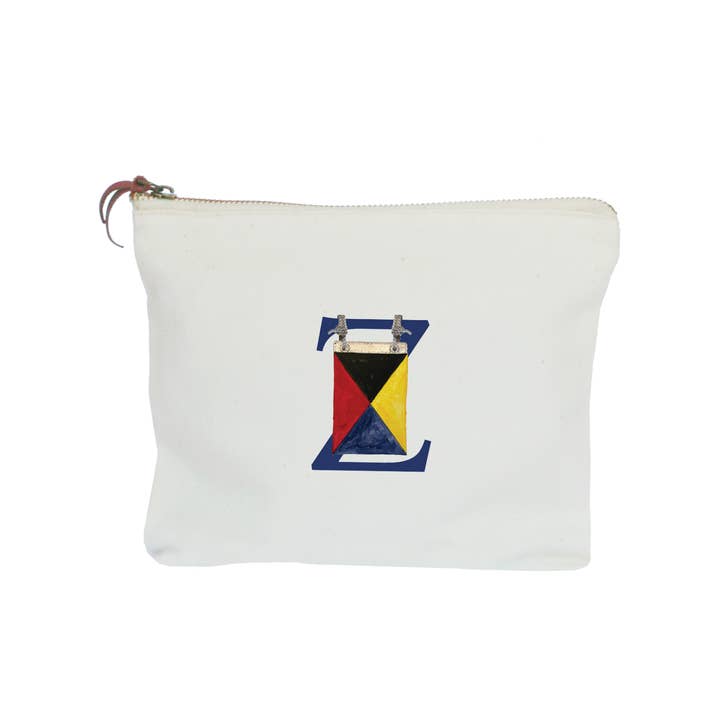 nautical alphabet - Z zipper pouch for wholesale by Tina Labadini Designs