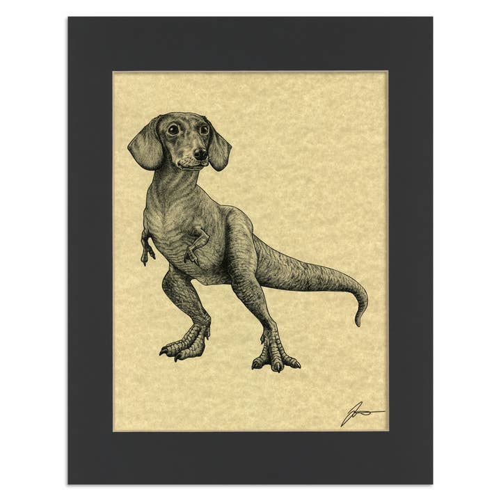 Doxisaurus 11x14" perkamentprint voor wholesale door Whatif Creations